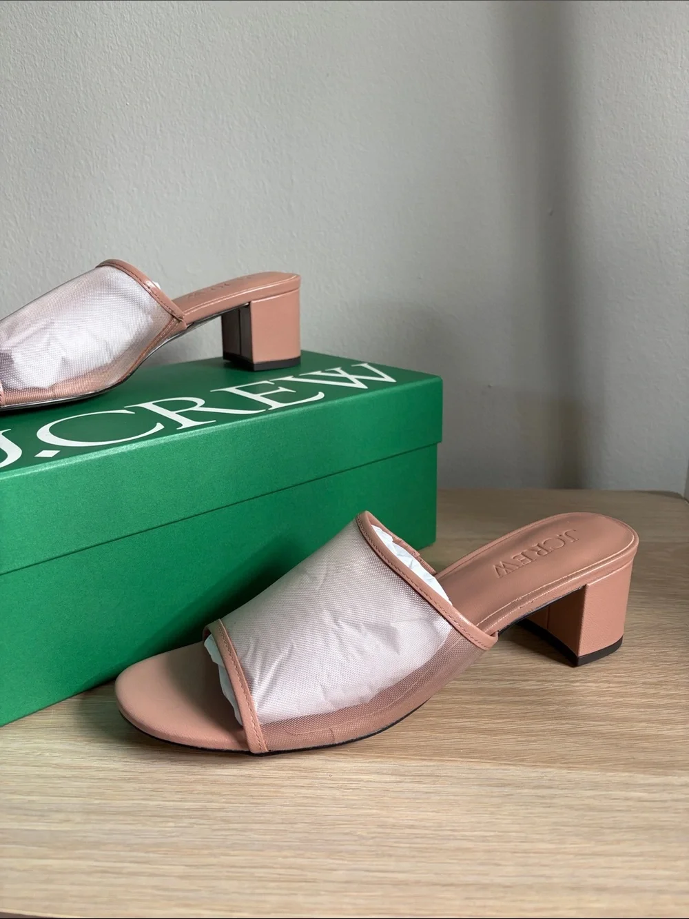 J. Crew Mule Block-Heel Sandals in Terra Cotta